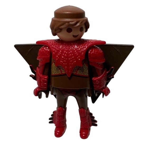Playmobil Dragon Rider Figure 70143 3" 2019  Brown & Red Collectible Toy - Picture 1 of 5